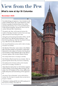 View from the Pew - November 2025