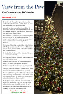 View from the Pew - December 2025