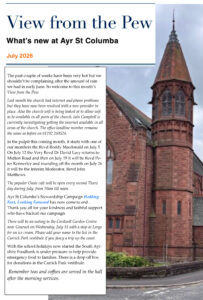 View from the Pew - July 2026